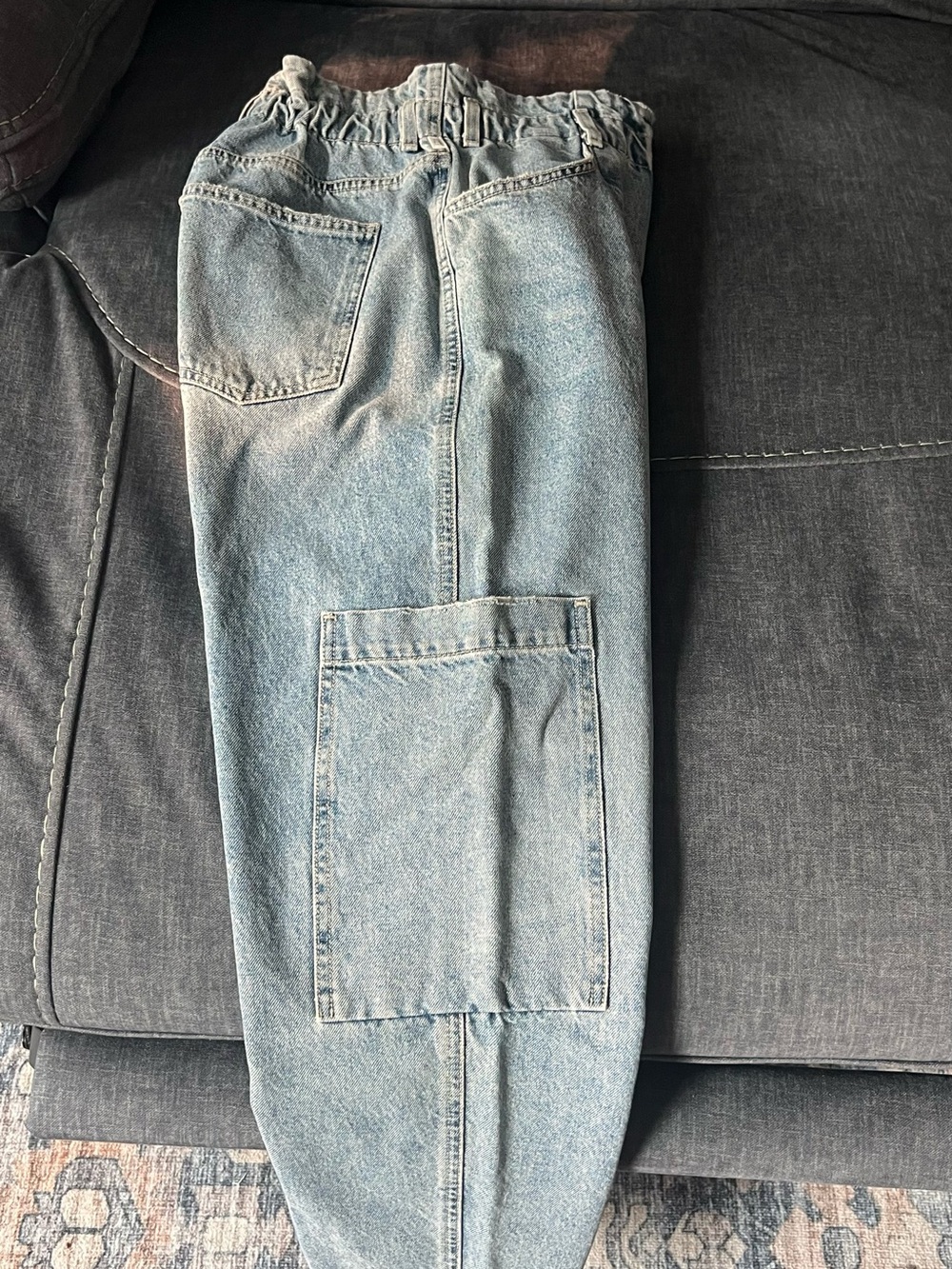 Anthropologie High-Waist Pleated Jeans with Utility Pockets